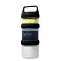 A portable, small, compact refillable laundry detergent bottle for apartments, dorms and travel. Easy to carry to laundromats and laundry rooms as the perfect essential on laundry day. 